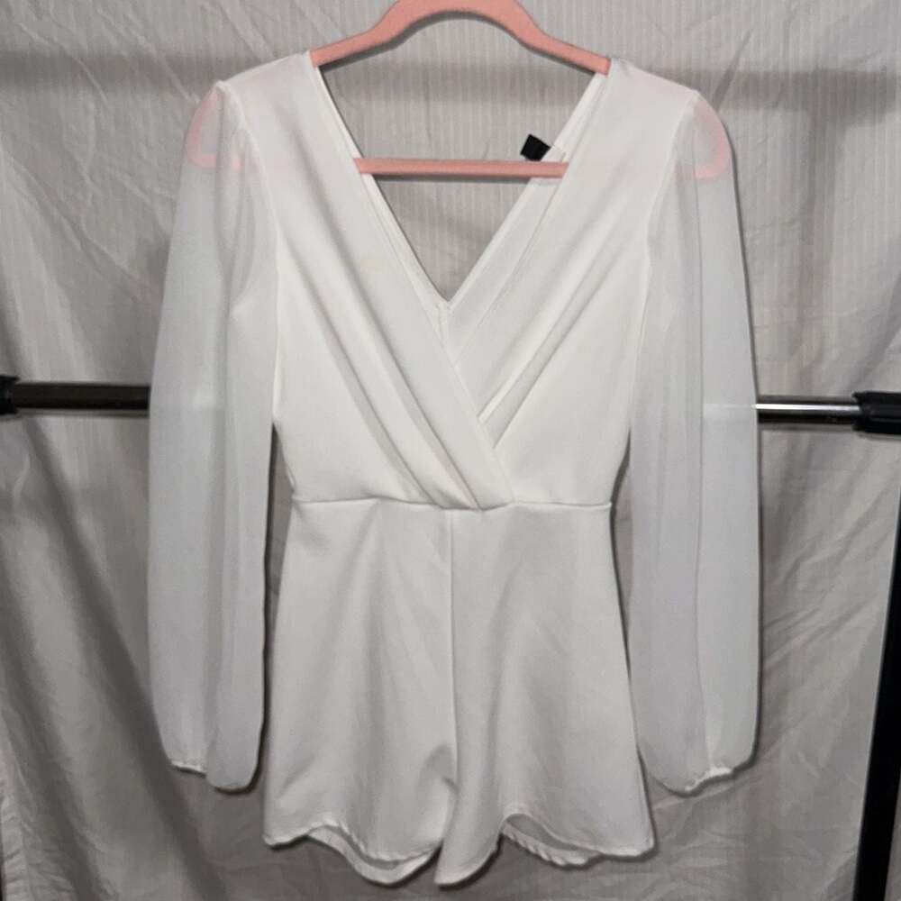 Perfectly Poised Plunging Chiffon Romper